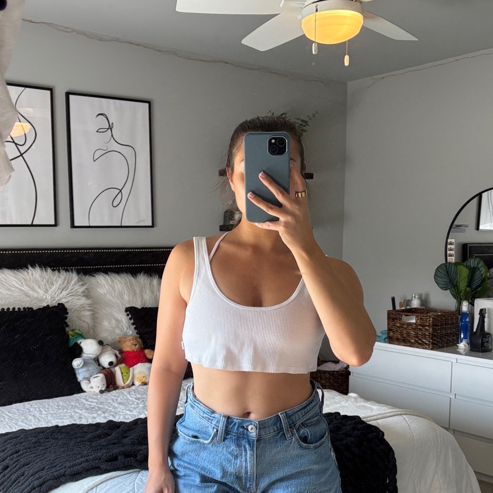 TNA White Crop Top